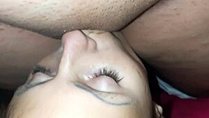 Stepsister catches my masturbation and licks me to explosive orgasm
