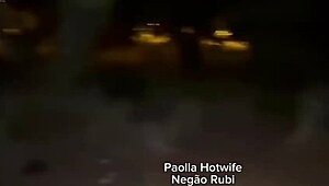 hey corno watch paolla get bent over fucked doggy by 23cm black cock on trail?