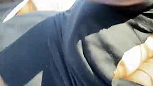 damn sexy bbw remi nearly caught taking big black cock park creampie!