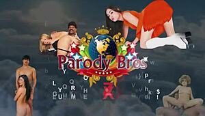 Blonde Slut Pornstar Wildly Cowgirl Rides Massive Cock in Retro Parody