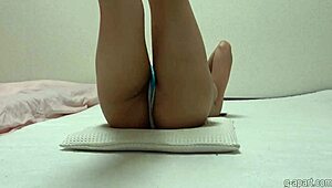 rika aimi slingshot bikini workout flashes thong panties on webcam