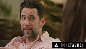 leashed aria sloane obeys stepdad pervert to earn her cum reward