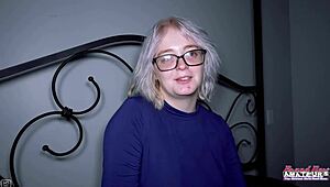 hey check out platinum blonde coed annie archer sucking cock and taking muff pounding