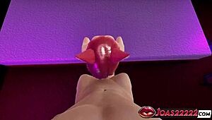 Akai hentai girl poolside titjob deepthroat face fuck swallows cum on sofa