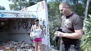 Young Spanish teen bluettie kat takes rough ass pounding deep