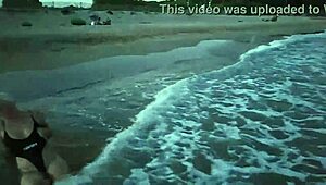 Blonde Flashes Tits Sucks Cock Public Beach Exhibition