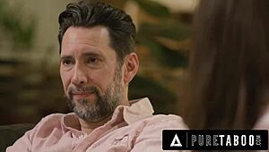 leashed aria sloane obeys stepdad pervert to earn her cum reward