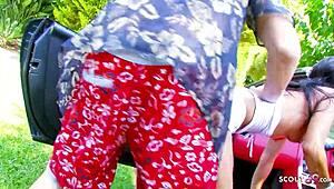 skinny soraya's long pussy lips beg for neighbor's rough squirting fuck