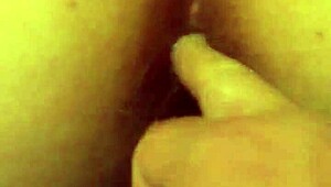 detailed anal fingering deep inside my girlfriend's tight ass