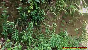 sex addicted wife begs fuck me anywhere on village path hardcore doggystyle bent over outdoor