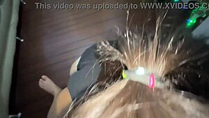 Colombian prostitute shakes crazy big ass and huge tits with latin couple