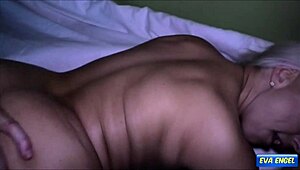 Eva Engel's Naughty Hard Fuck Ends in Hotel Creampie with Fan