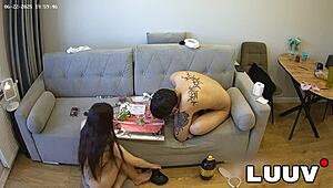 Real Couple Xaner Grossy Fuck Shaved Pussy on Bed Cam