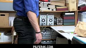 scarlett bloom blows cop in garage to dodge pilfering charges