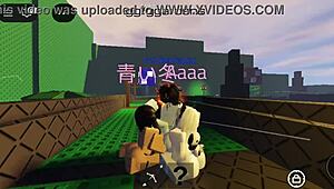 threesome orgy with roblox girl's big tits bouncing on monster cocks and huge asses!