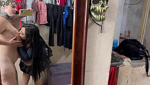 caught my fat tenant masturbating in backyard touched her huge tits and joined