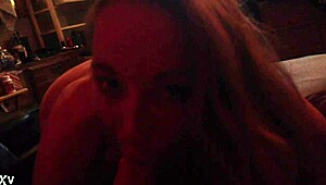 hey check my blonde girlfriend sucking cock deep