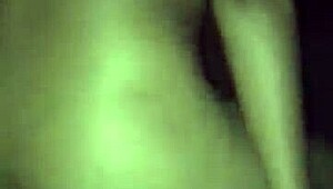 big ass bounces hard on young lad's fat cock outdoors