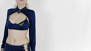 step onto anal airlines where this drunk blonde cosplay slut serves gaping assplay with buttplug insertion and toys