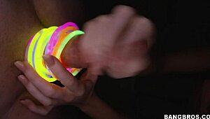 Kendall Karson strokes oiled cock in expert handjob jerkoff