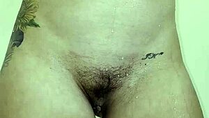 Her Plump Ass Teases with Steamy Shower Pee Show