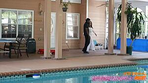 PAWG BBW INVITES MUSCULAR BLACK NEIGHBORS FOR OUTDOOR FFM FUCK WITH MONSTER COCK DEEPTHROAT