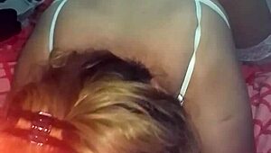 Cellphone captures me fucking sexy lingerie Latina's thong-clad pussy upfront