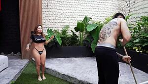 hot blonde sara takes huge anal pounding from employee bent over desk