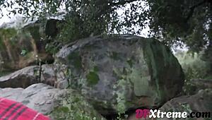 Madison Morgan Fucked Hard In Camps On Private Property - Shy Teen Deepthroats!