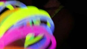 Kendall Karson strokes oiled cock in expert handjob jerkoff