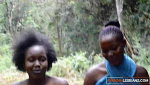 Big Tits Ebony MILF Surprises Stepdaughter in Shower and Devours Her Wet Pussy!