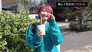 japanese babe rides doggystyle big natural tits