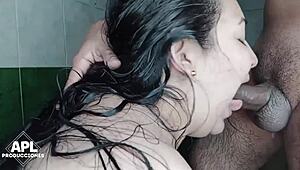 best of this horny chubby latina's sloppy blowjobs and facials compilation