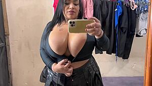 caught my fat tenant masturbating in backyard touched her huge tits and joined