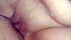 Perfect teen body rides boyfriend's cock deep for wet creampie orgasm closeup