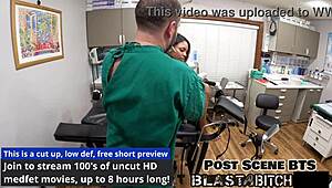 Solana's latex-gloved pussy takes two hard fucks and huge creampie blasts close-up.