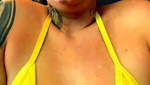 see-thru bikini gym tease copacabana beach got us wet 😏💦