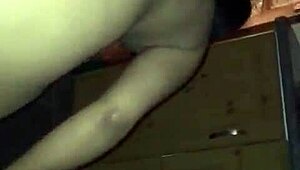 big ass bounces hard on young lad's fat cock outdoors