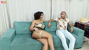 newlywed bride sneaks off junina party to fuck friend's big cock