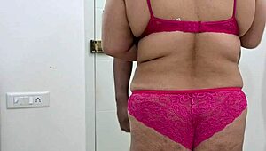 Hubby, feel my bikini tits during handjob?