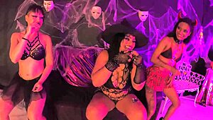 Witch virgin devil summon halloween monsters for hairy latina orgy fuck