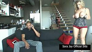 Sara Jay's Curvy Ass Takes Cumshot from Karlo Karrera's Monster Cock