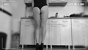 Ever wonder how a horny housewife takes cock deep in her kitchen on hidden cam?