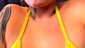 see-thru bikini gym tease copacabana beach got us wet 😏💦