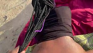 Her massive ass jiggles wildly during outdoor bbc doggystyle in car