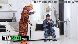 Grumpy Old Men Share Step-Granddaughters' Perfect Tits and Perky Asses