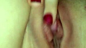 Chubby Amateur Wife Fingers Shaved Wet Pussy and Moans Loudly