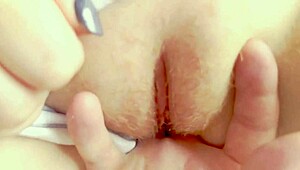 Fingering cheating stepaunt's tiny tight pussy!
