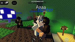 threesome orgy with roblox girl's big tits bouncing on monster cocks and huge asses!