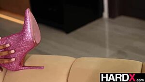 How does that ebony bombshell take monster cock deep in her pussy